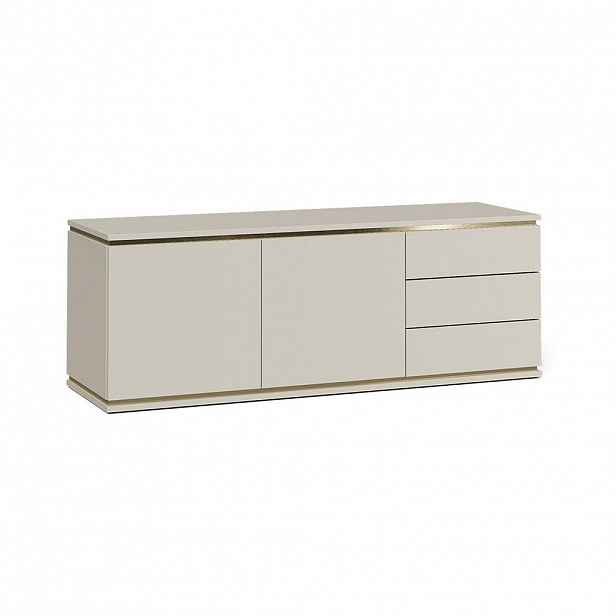 Vicco NÍZKÝ NÁBYTEK POD TELEVIZI Linette Kašmír 135 x 48.6 cm se 2 dvířky a 3 zásuvkami