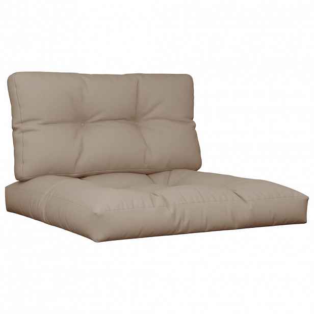 vidaXL Podušky na palety 2 ks taupe textil