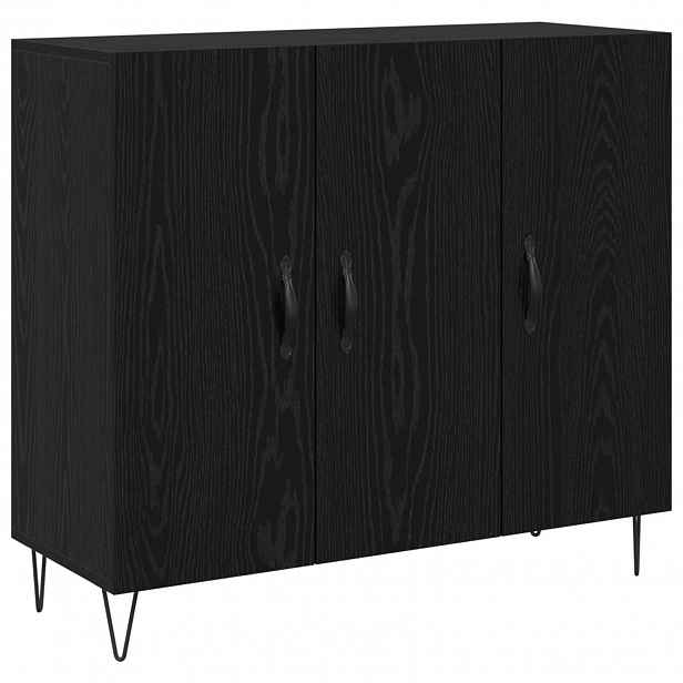 vidaXL Servírovací skříň Černý dub 90 x 32,5 x 80 cm Kompozitní dřevo