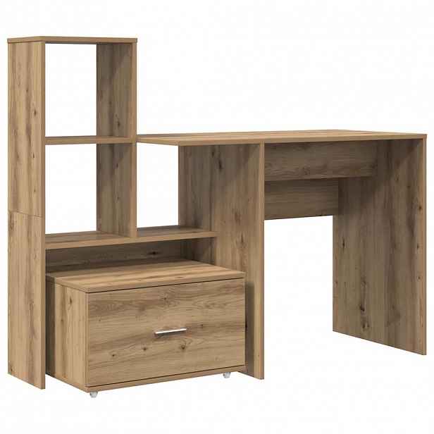 vidaXL Stůl Artisanový dub Kompozitní dřevo 131,5 x 50 x 106,5 cm