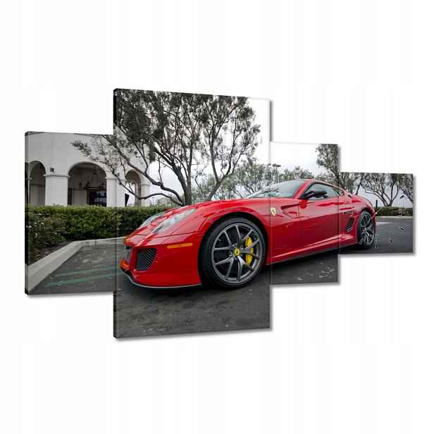 Nástěnné hodiny 130x80 Červené Ferarri
