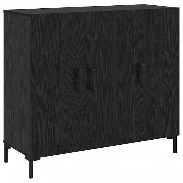 vidaXL Servírovací skříň Černý dub 90 x 34 x 80 cm Kompozitní dřevo
