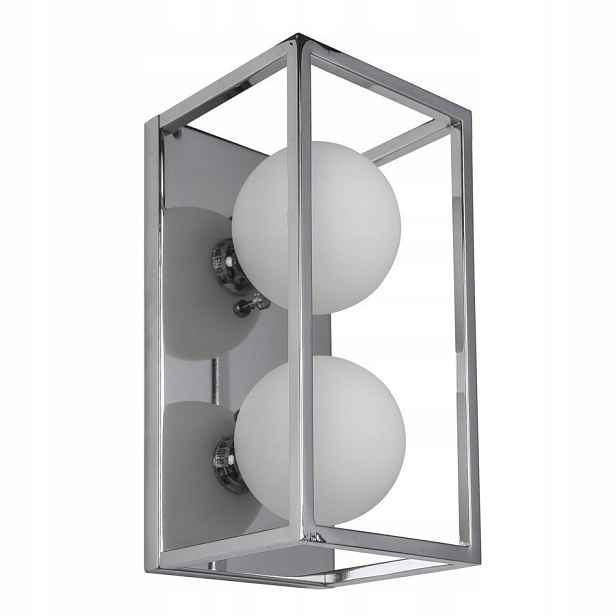 Nástěnná lampa Daisy Chromové skleněné svítidlo 2xG9 Industriální Italux