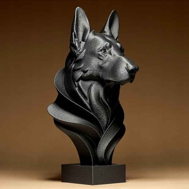 Německý ovčák Figurka Soška Dekorace Dárek 3D tisk 15 cm
