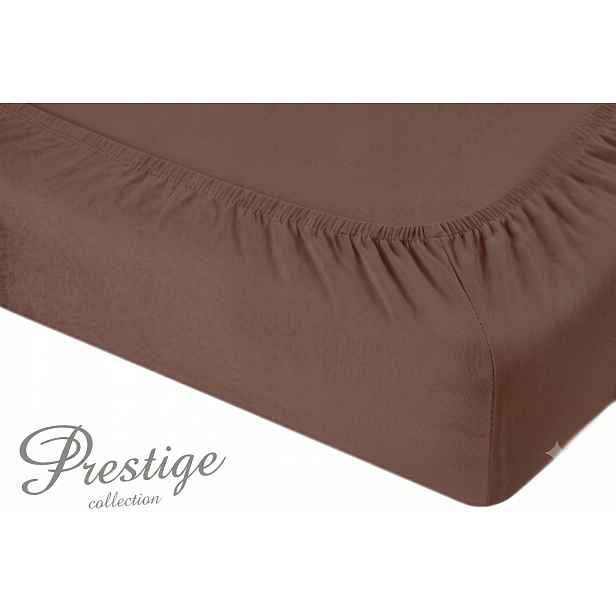 Prostěradlo Jersey s gumičkou 160x200 Hnědé Prestige Collection 160 g/m2