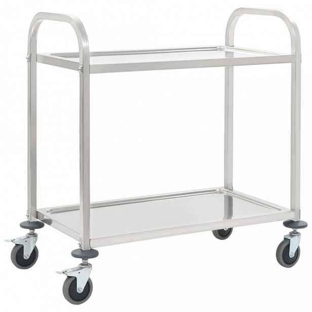 Kuchyňský vozík nerezová ocel 87x45x83,5 cm (2 police)
