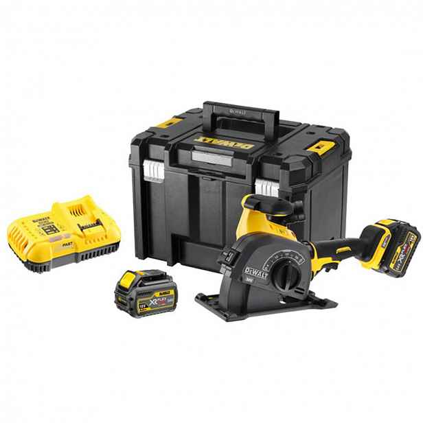DeWALT - 54V AKU drážkovací fréza 125 mm, 2x aku 6,0 Ah FLEXVOLT, nabíječka DCG200T2