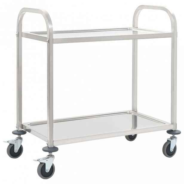 Kuchyňský vozík nerezová ocel 87x45x83,5 cm (2 police)