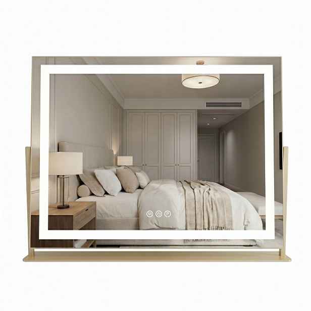 Rea Zrcadlo Led Studio S L.gold 58x45 cm