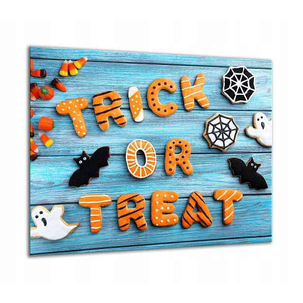 7v1 Skleněná Ochranná Deska Na Sporák 60x52 Halloween