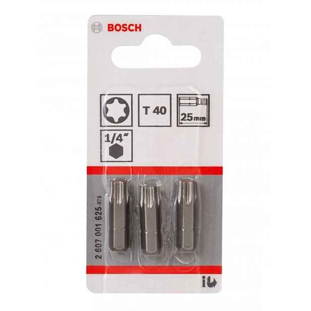 Bosch - Sada bitů T40, délka 25 mm, 3 ks 2607001625