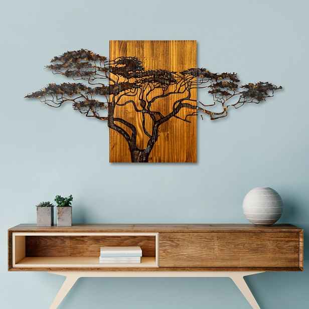 Dekorativní dřevěný doplněk na zeď Acacia Tree - 329-A