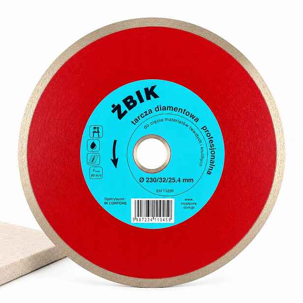 Diamantový kotouč 230 mm Žbik pro gresové mokré sintrování Pro 32 mm 25,4 mm