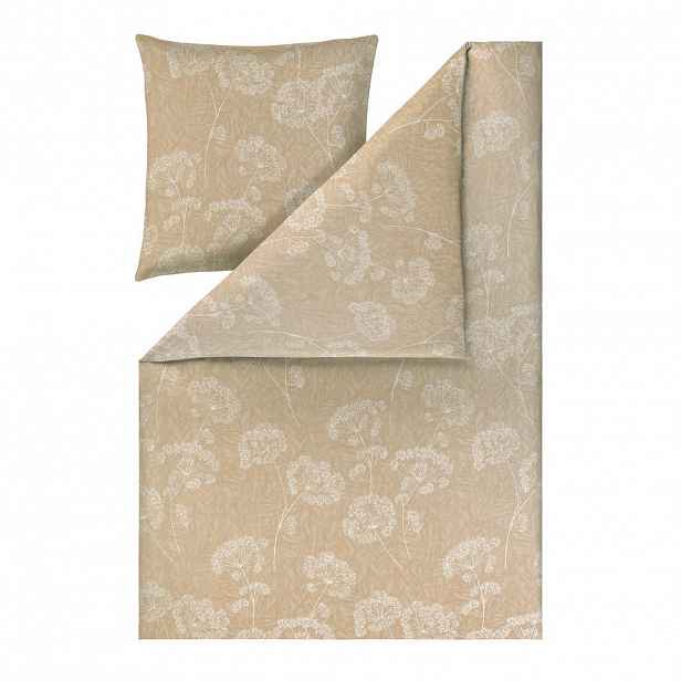 Estella POVLEČENÍ, interlock jersey, pískové barvy, 140/200 cm