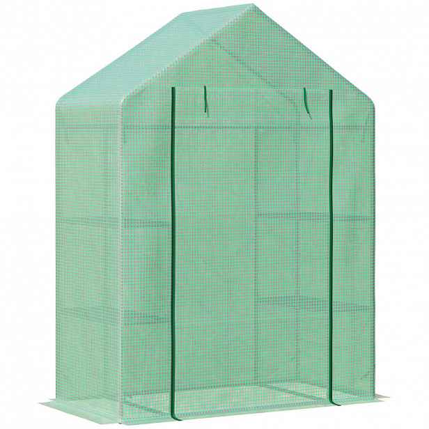 Outsunny FOLIOVÝ SKLENÍK, zelený, PE plast, ocel
