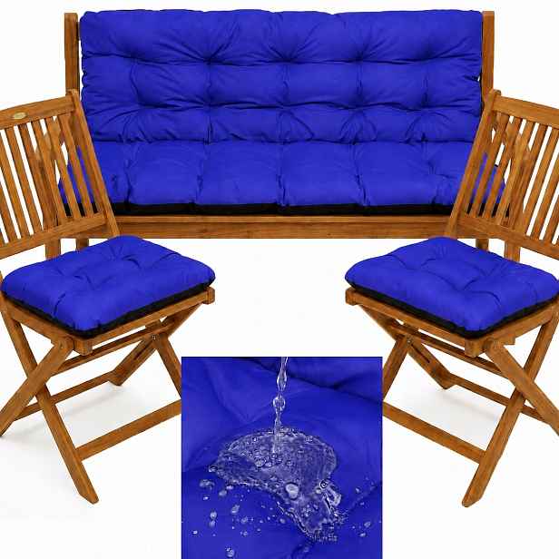 Polštáře na nábytek Voděodolné sada Rattan 180x60x50 cm 2x 45/45 Chabrowa