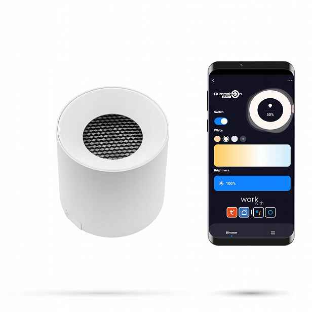 Reflektor Zigbee Tuya Spot 6W D6 Slimtrack FiberFLEX 48VDC 3000-6000K Bílý