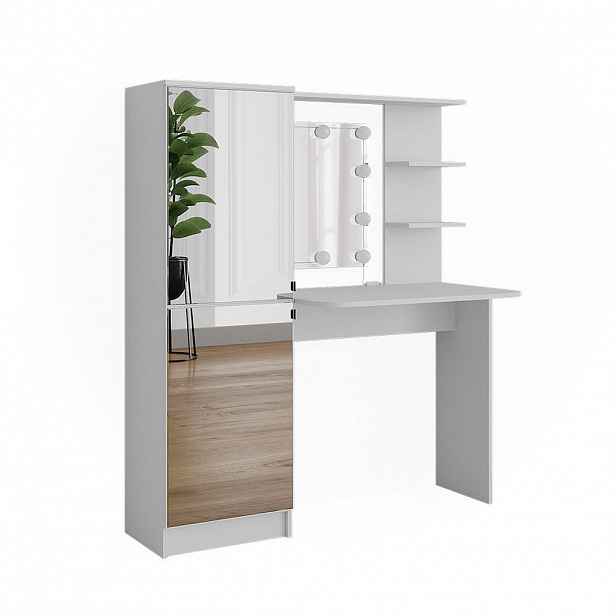 Vicco TOALETNÍ STOLEK Jasmin Bílá 123 x 141.2 cm s osvětlením LED