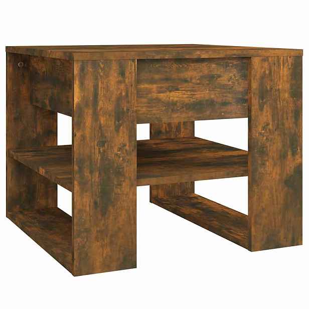 vidaXL Konferenční stolek kouřový dub 55,5x55x45 cm kompozitní dřevo