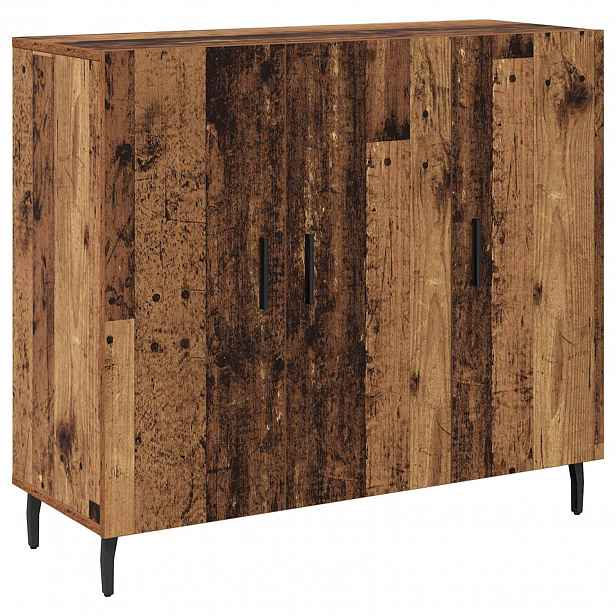 vidaXL Servírovací skříň Staré dřevo 90 x 34 x 80 cm Kompozitní dřevo