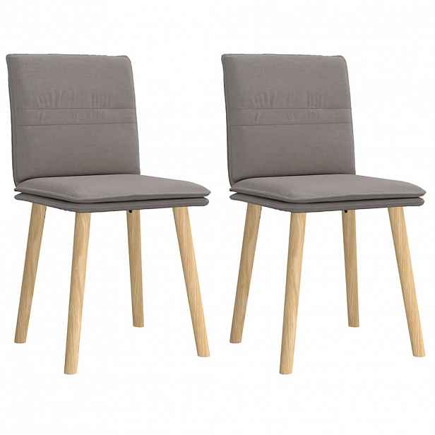 vidaXL Jídelní židle 2 ks taupe textil