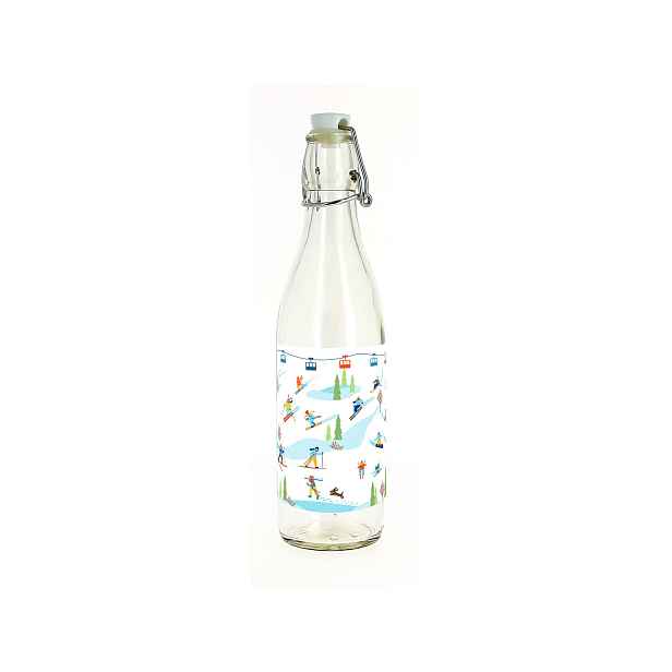 Skleněná láhev s patentním uzávěrem TORO 260ml lyžaři