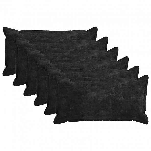 vidaXL Povlak na polštář 6 ks HOUTEN Antracitová 40 x 80 cm