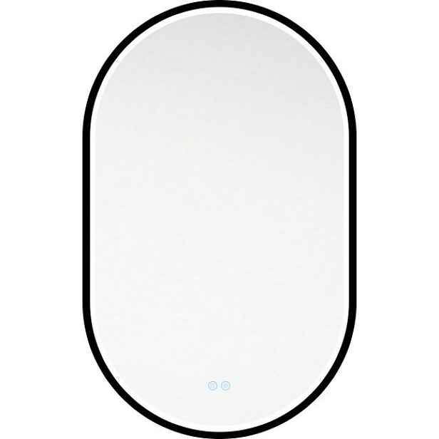 Zrcadlo s LED osvětlením ESB EMILIAZ5080PLEDB 50×80 cm se senzorem černý