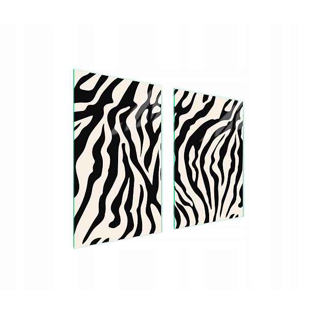 7v1 skleněná ochranná deska na sporák 65x52 Zebra