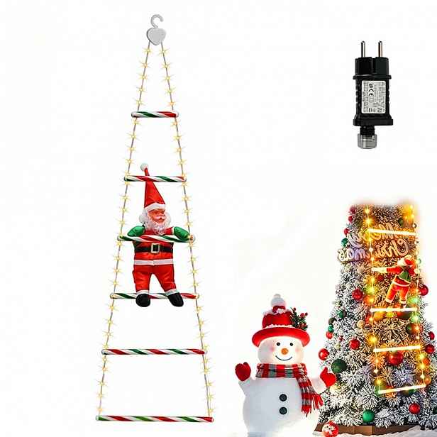 Vánoční Led Světýlka Žebřík 300 CM 8 Režimů Mikuláš