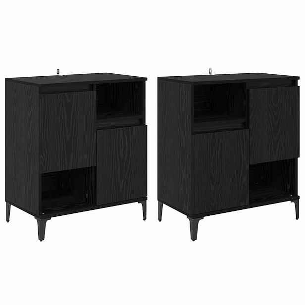 vidaXL Konzole 2 ks Černý dub 60 x 35 x 70 cm Kompozitní dřevo