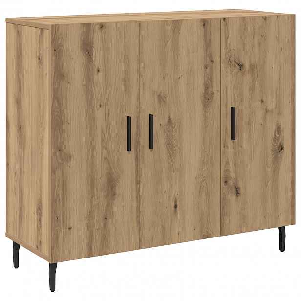 vidaXL Servírovací skříň Artisanový dub 90 x 34 x 80 cm
