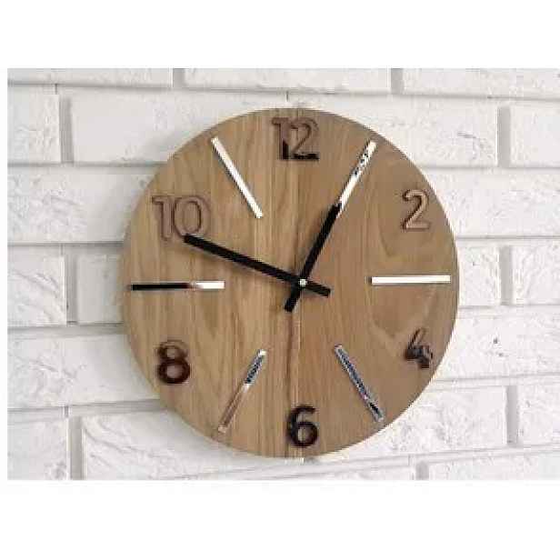 ModernClock Nástěnné hodiny Akselod hnědé