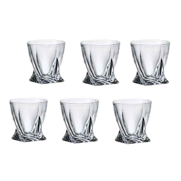 sklen. 340ml, 6ks, QUADRO, BOHEMIA PR., whisky, voda