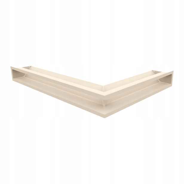 Ventilační mřížka do krbu Luft rohová levá 76,6x54,7x9 krémová