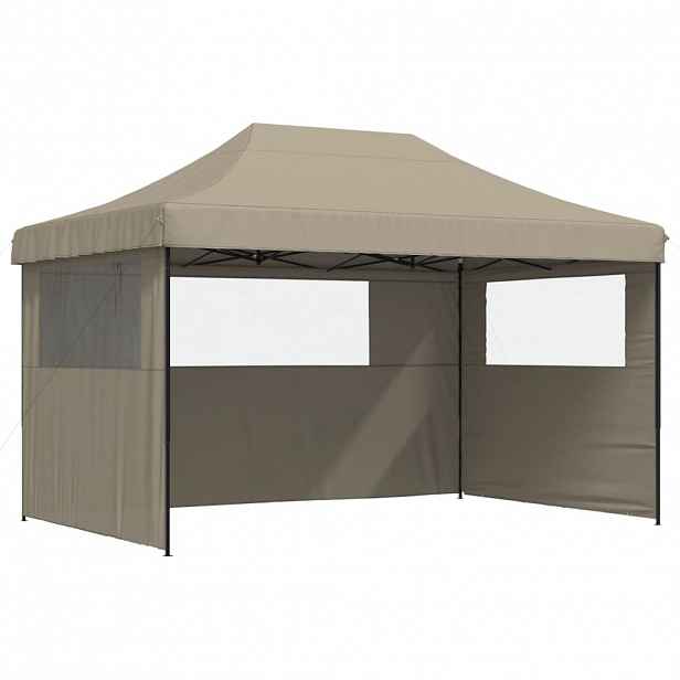 vidaXL Party Stan 440 x 292 x 315 cm Taupe s černým rámem