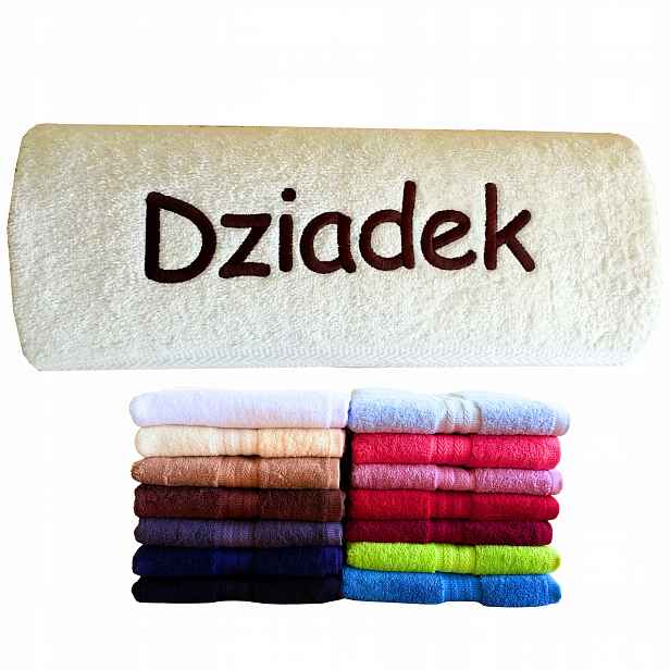 Dárek ke Dni babičky a dědečka od vnučky vnuka, Ručník, babička, dědeček