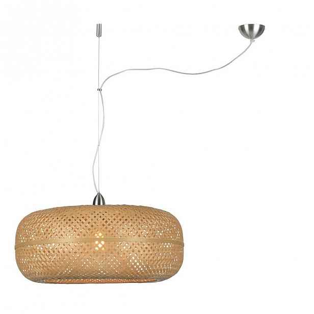 Hnědé bambusové závěsné svítidlo Good&Mojo Palawan, ⌀ 60 cm