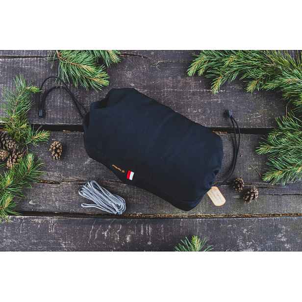 Kempingová houpací síť Medvěd s moskytiérou Pocket Black TigerWood