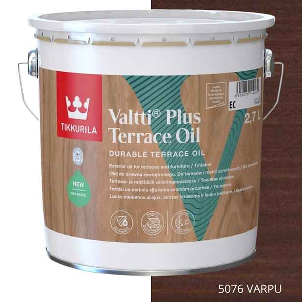 Tikkurila Olej Na Dřevo Valtti Plus Terrace Oil 2,7 L Barva 5076 Varpu