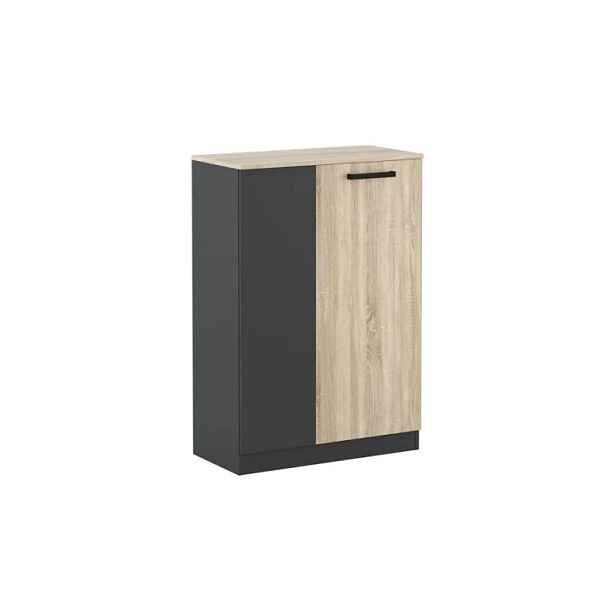 TISSIM komoda KOM2D, antracit/dub sonoma