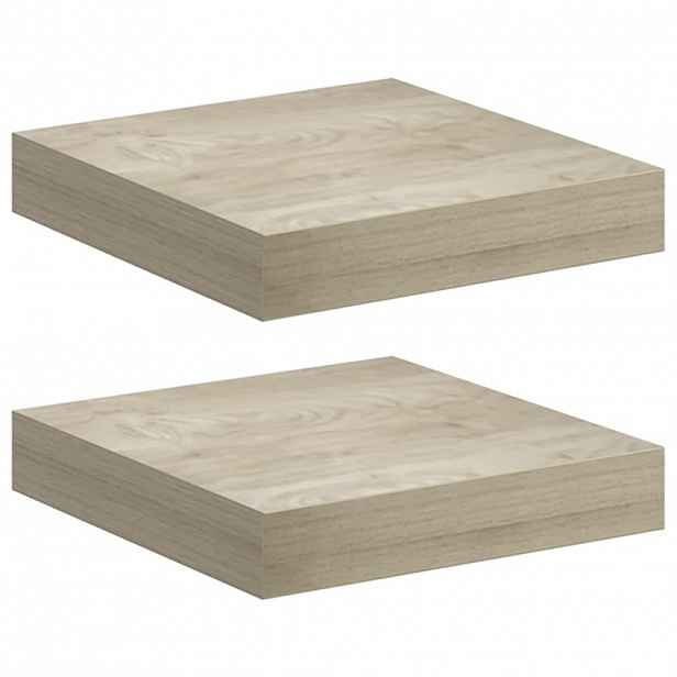 vidaXL Plovoucí nástěnné police 2 ks dub 23 x 23,5 x 3,8 cm MDF