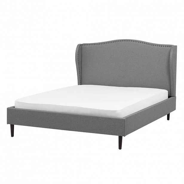 Beliani ČALOUNĚNÁ POSTEL 140/200 cm Šedá Colmar