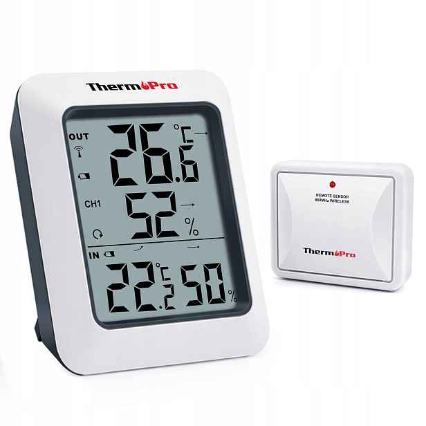 Bezdrátová Meteorologická Stanice, Vlhkoměr, Teploměr, Venkovní Senzor, 150 M