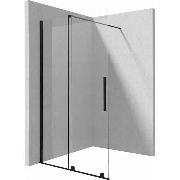 Deante Sprchová stěna Prizma černá nero KTJ_N32R, 120 cm, posuvná
