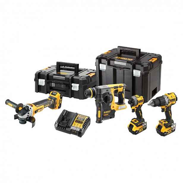DeWALT - 10dílná sada AKU nářadí, baterií a nabíječky DCK429P3T