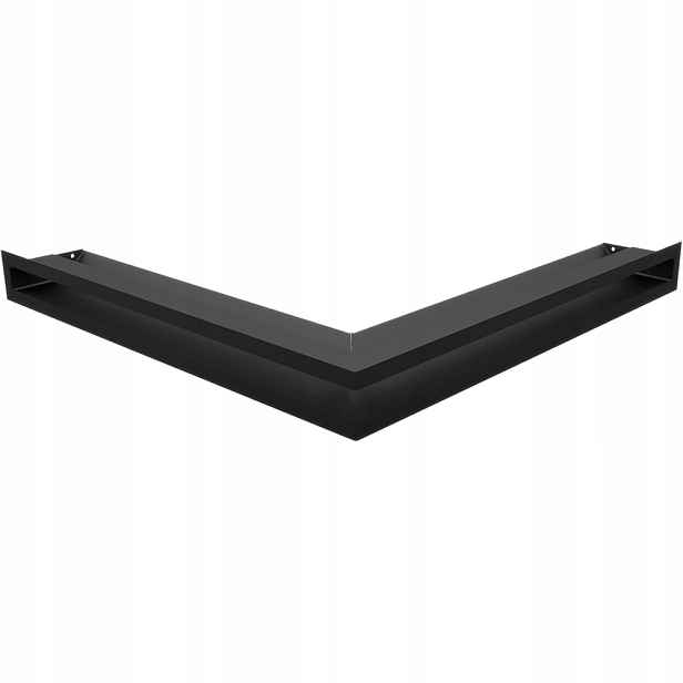 Ventilační mřížka do krbu Luft rohová 56x56x6 černá Slim
