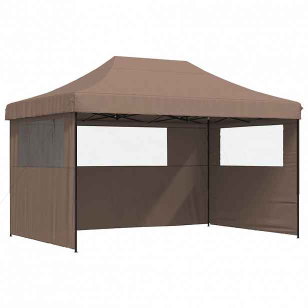 vidaXL Party Stan 440 x 292 x 315 cm Hnědá s černým rámem