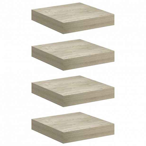 vidaXL Plovoucí nástěnné police 4 ks dub 23 x 23,5 x 3,8 cm MDF