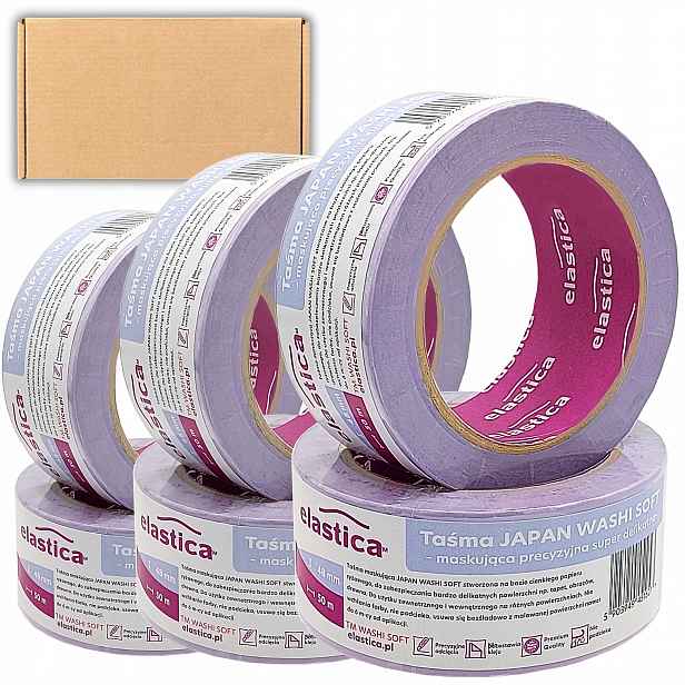 24 x Přesná Páska Pro Odříznutí Čáry 48 mm x 50 m Japonská Washi Fialová